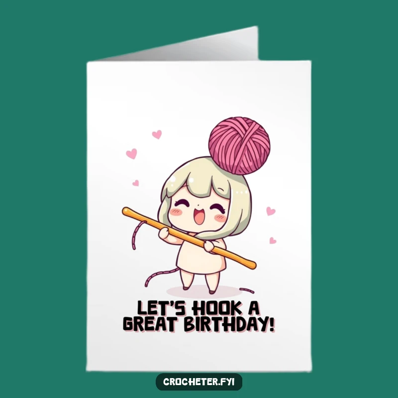 Free Printable Birthday Card: Lively Yarn Bobbing Funny Downloadable Gift