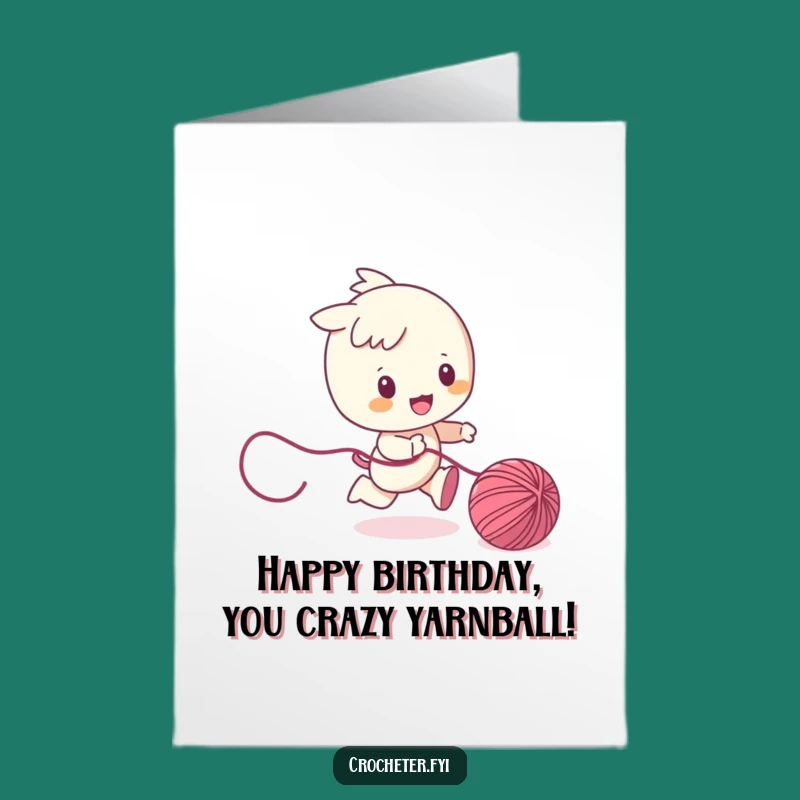 Free Printable Birthday Card: Yarn Chase Fun, Funny Downloadable Greeting!