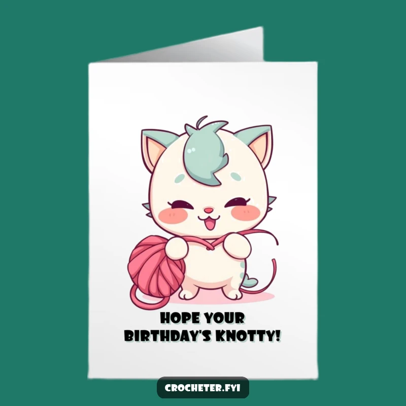 Funny Free Printable Birthday Card: Mischievous Character - Downloadable Knotty Fun Gift