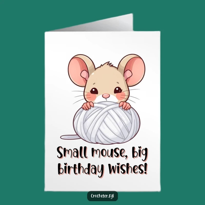 Free Printable Mouse Yarn Birthday Card: Hilarious Downloadable Gift for Knitters!