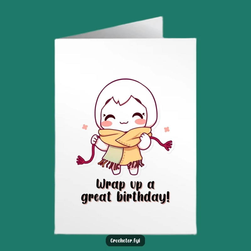Free Printable Birthday Card: Yarn Wrapping Fun, Cozy Downloadable Greeting
