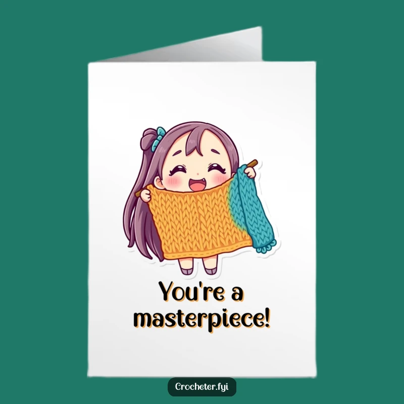 Free Printable Birthday Card: Joyful Knitter Funny Downloadable Gift