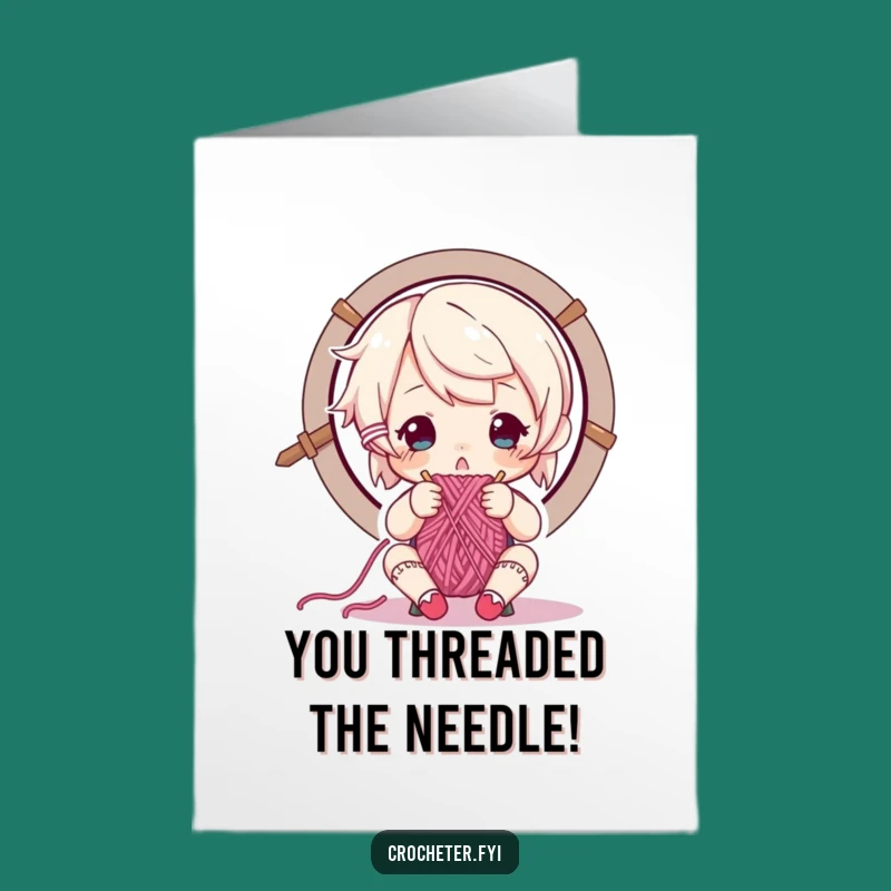 Free Printable Congrats Card: Focused Knitter Funny Downloadable Gift