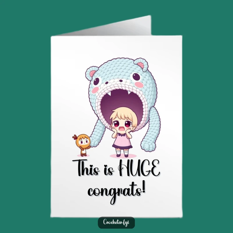 Free Printable Congrats Card: Massive Crochet Masterpiece, Shocking Downloadable Gift!
