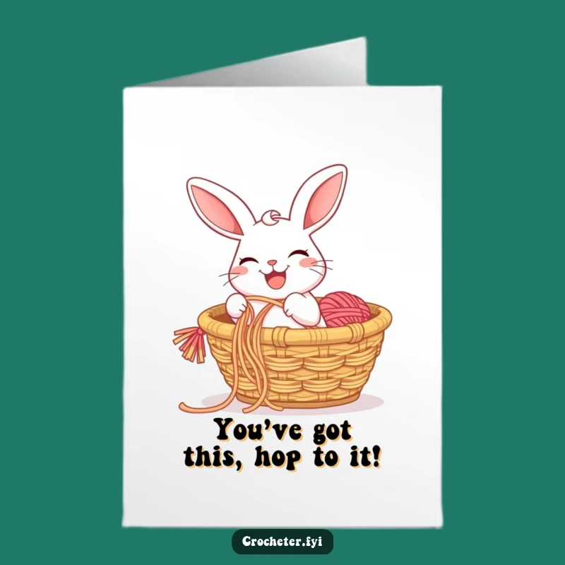 Free Printable Congratulations Card: Rabbit's Yarn of Achievement