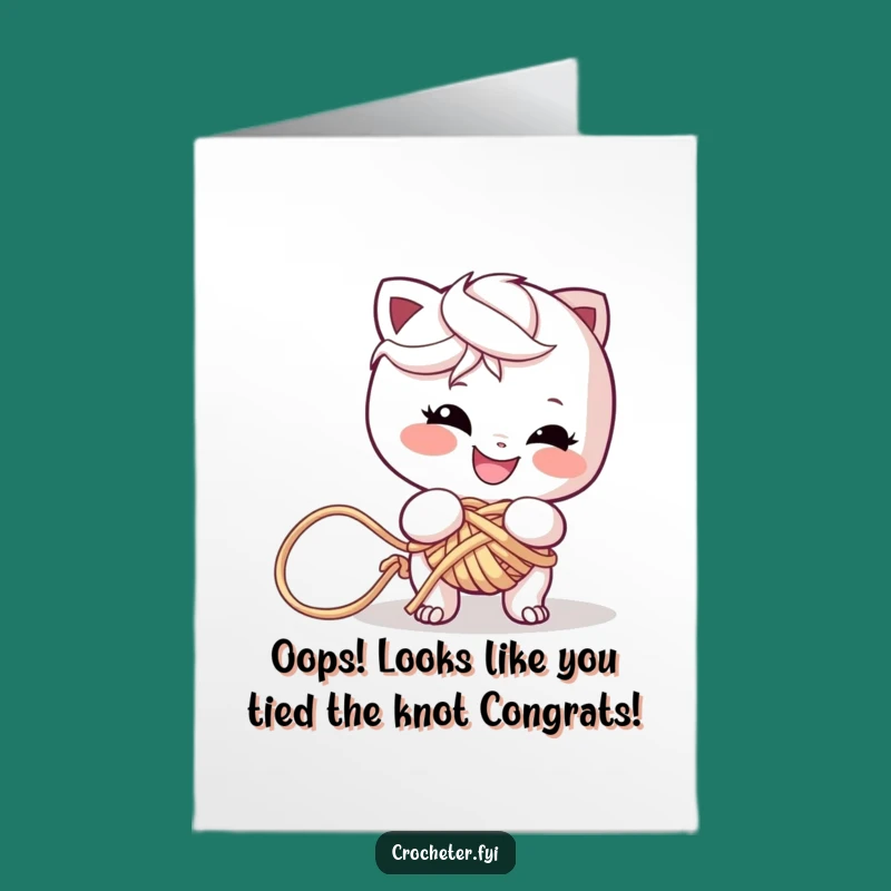 Free Printable Congrats Card: Yarn Chaos for Your Success! - Funny Downloadable