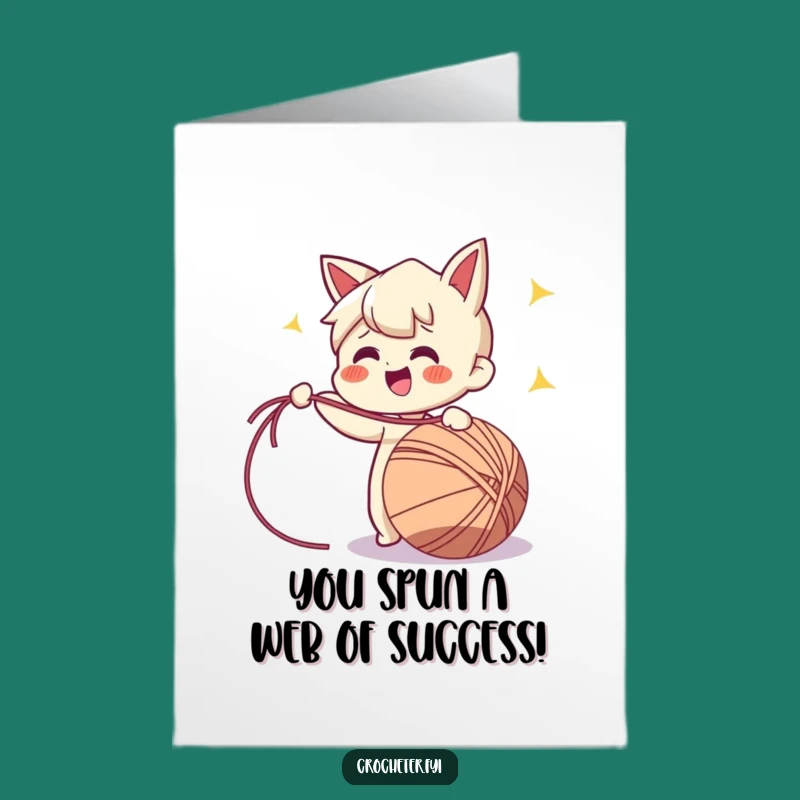 Yarn Congrats Card Free Printable - Unraveling Success Downloadable