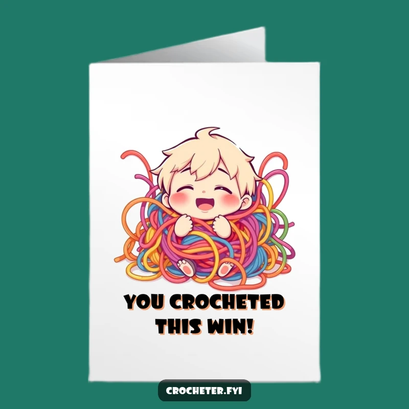 Free Printable Congrats Card: Giggling Yarn Mess, Fun Downloadable for Any Achievement!
