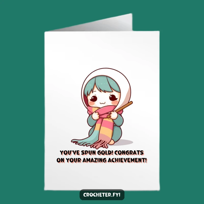 Free Printable Knitting Congrats Card: Character Crafts Scarf - Funny Downloadable Gift