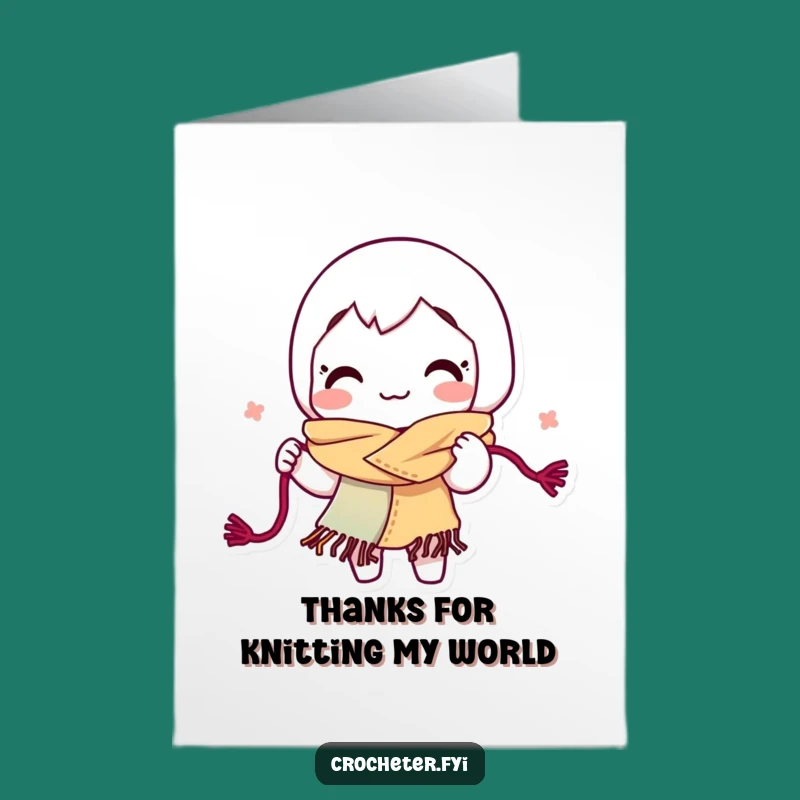 Cozy Free Printable Thank You Card: Yarn Knitting, Downloadable Gratitude