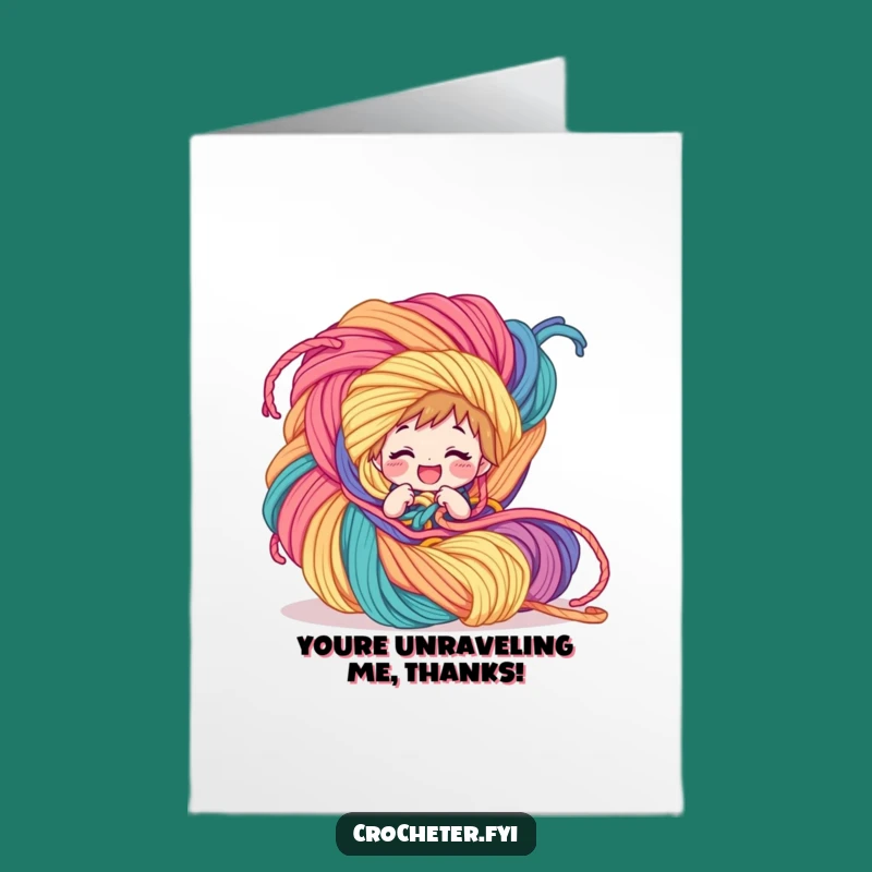 Free Printable Thank You Card: Yarn Fun Character Downloadable Gift