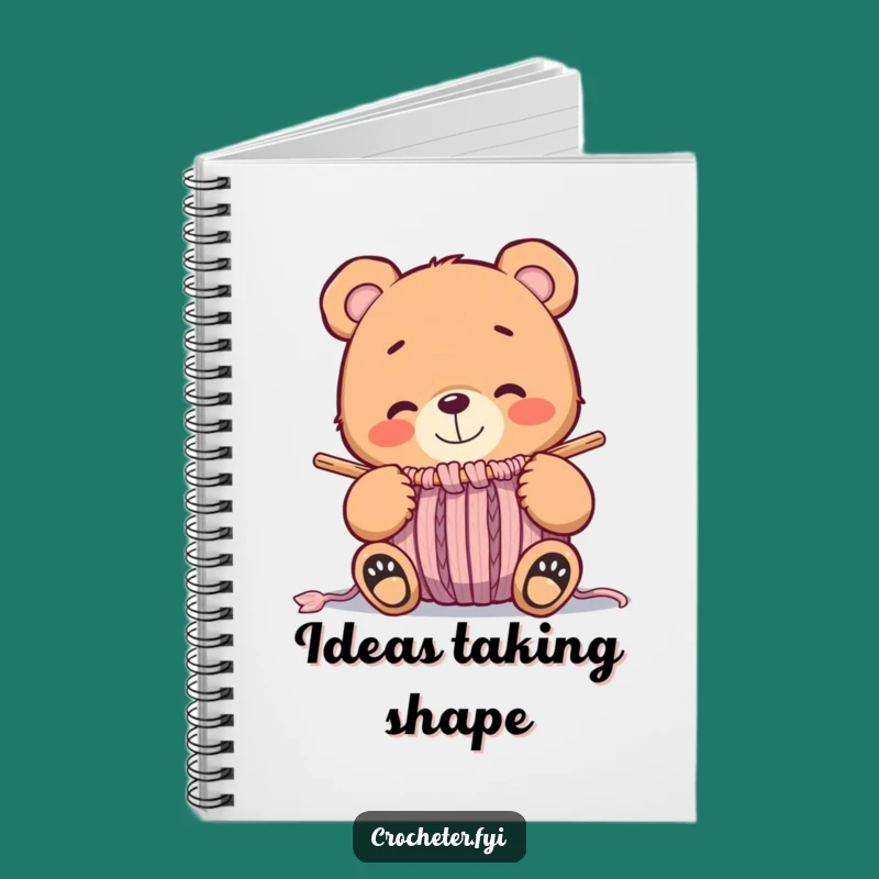 Funny Bear Knitting Notebook - Cozy Ideas & Projects