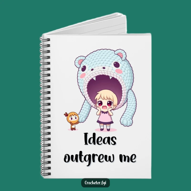 Funny Giant Crochet Notebook: Surprised Crafter's Big Ideas Journal