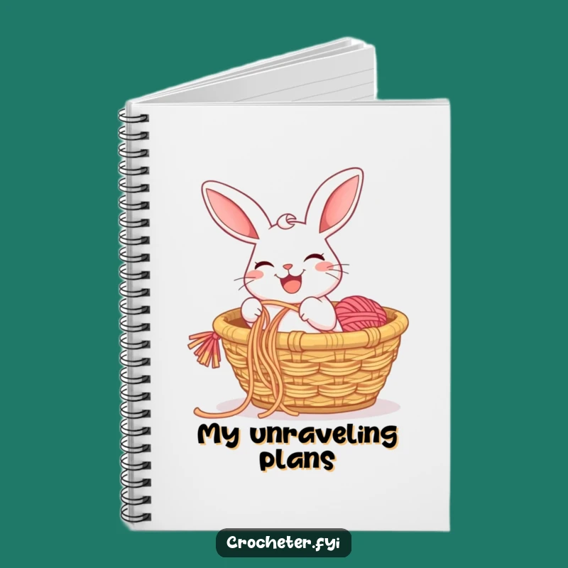 Funny Rabbit Yarn Pull Notebook: Cartoon Idea Journal Gift