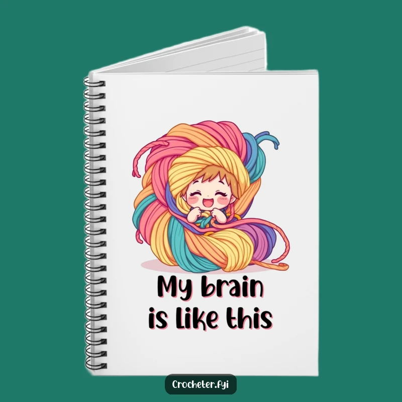 Funny Yarn Tangle Notebook - Jot Down Ideas Amidst Crafty Chaos