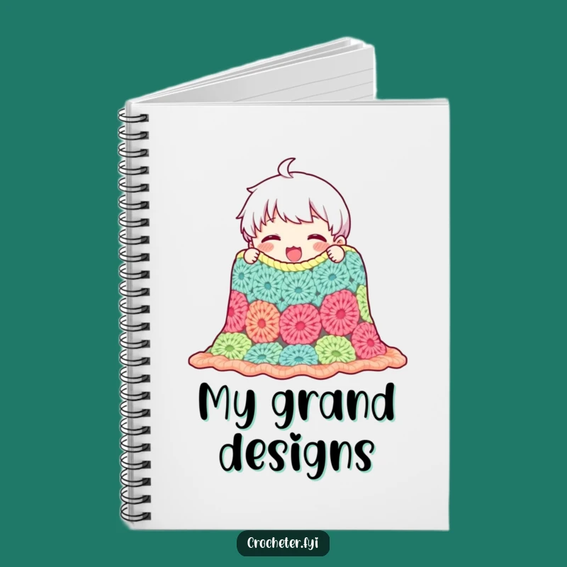 Funny Crocheted Blanket Notebook: Crafter Journal Funny Gift Idea
