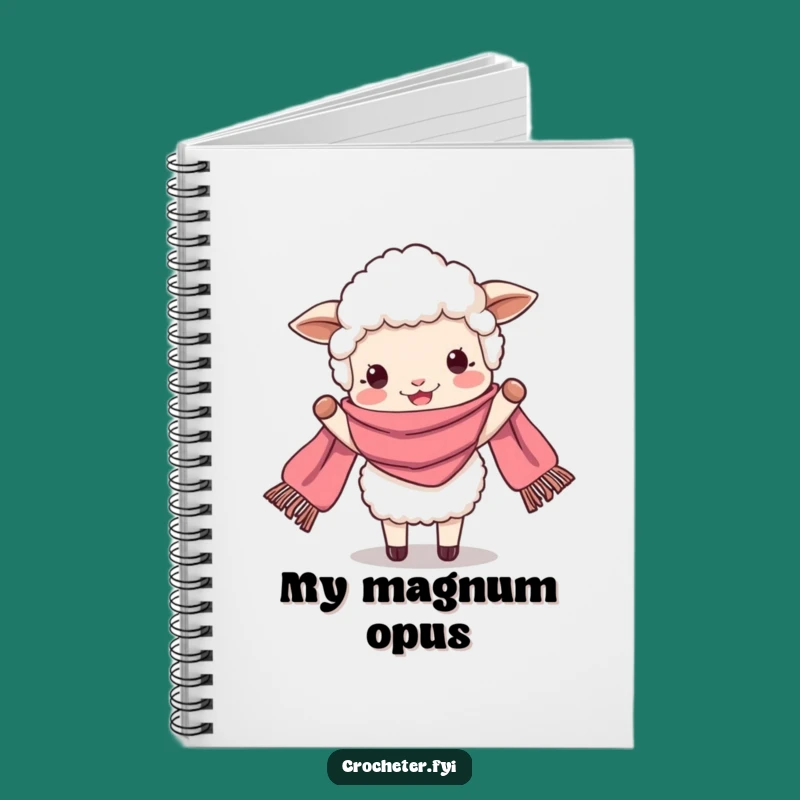Funny Sheep Scarf Notebook - Jot Down Cozy Ideas