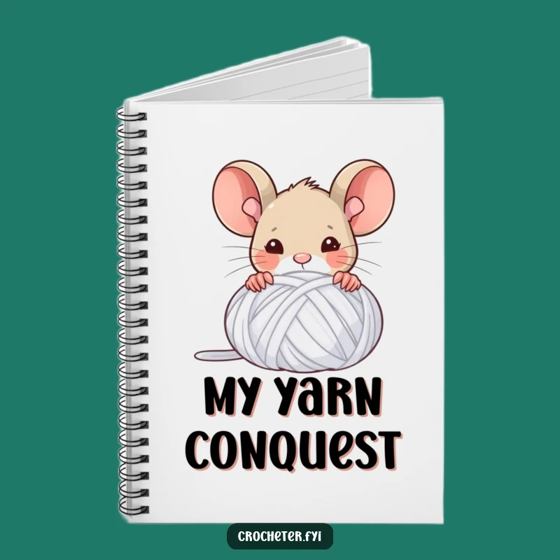 Funny Mouse Yarn Notebook: Record Your Victorious Crafting Ideas