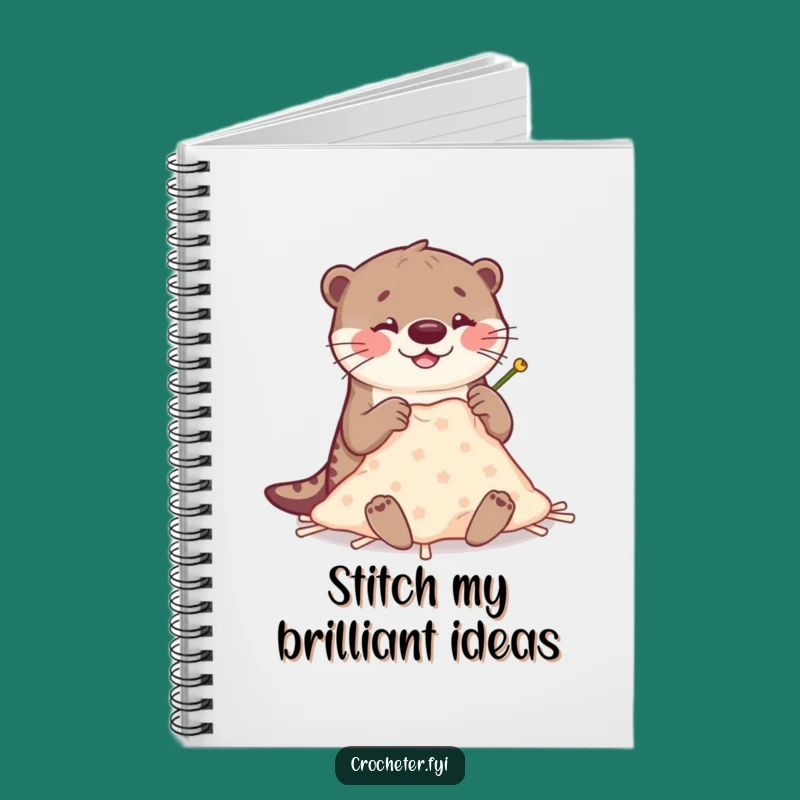 Funny Otter Stitching Notebook: Cute Crafting Otter Journal, Perfect Funny Gift