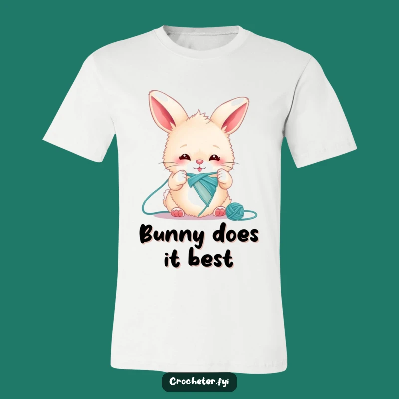 Funny Bunny Knitting T-Shirt: Adorable & Humorous Crafty Rabbit Apparel Gift