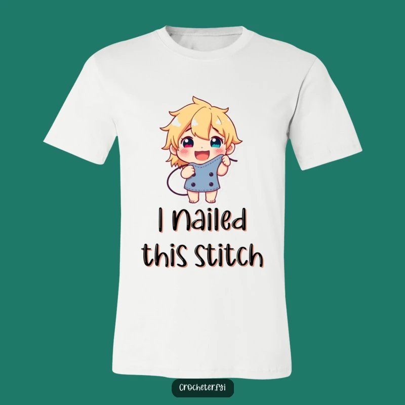 Funny Stitch Pride T-Shirt: Happy Crafter Design, Ideal Funny Gift for Knitters