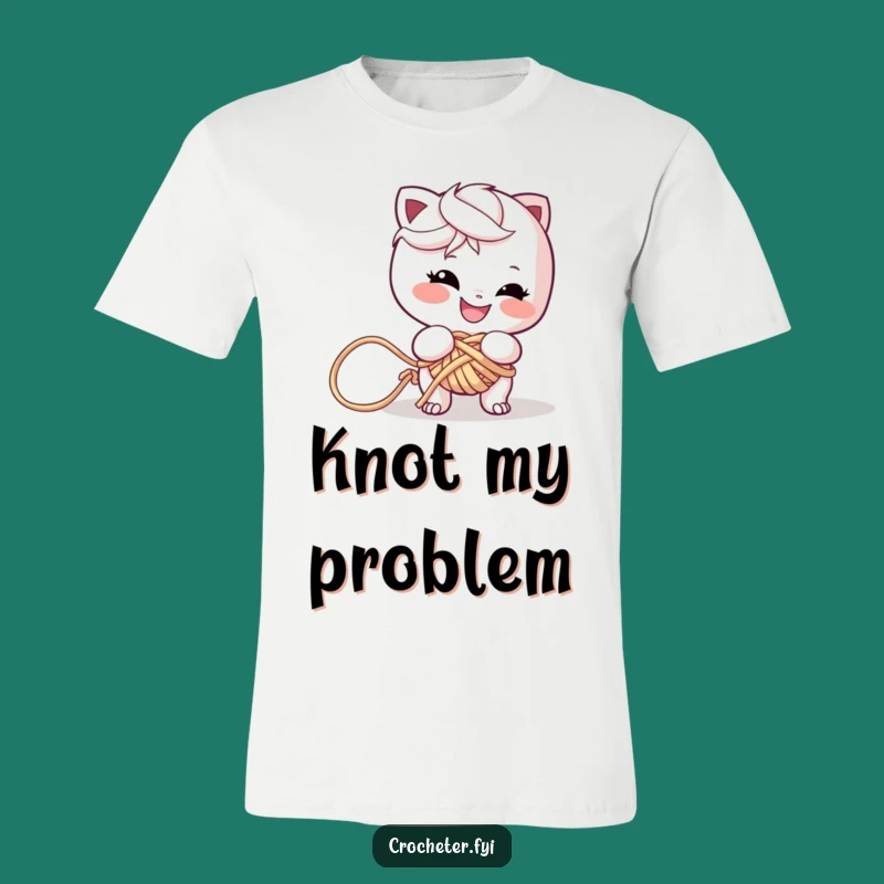 Funny Yarn Tangler T-Shirt: Mischievous Character, Ideal Funny Gift for Knitters