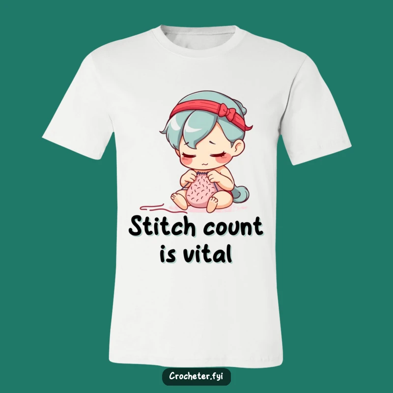 Funny Stitch Counter T-Shirt: Focused Crafter Design, Ideal Funny Gift for Knitters