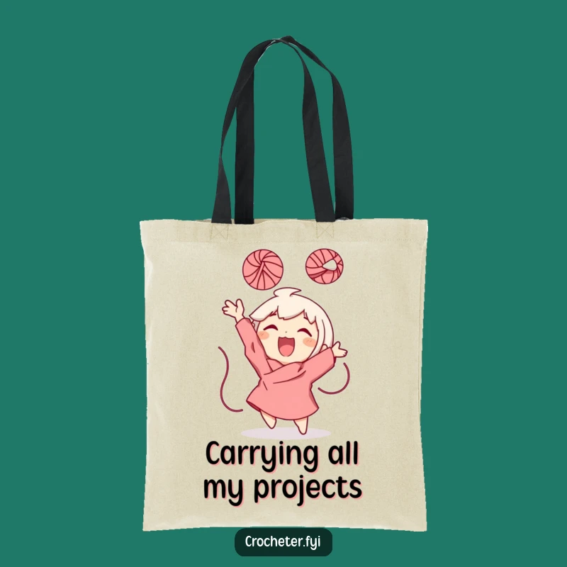 Funny Yarn Ball Character Tote Bag: Carry Your Playful Joy