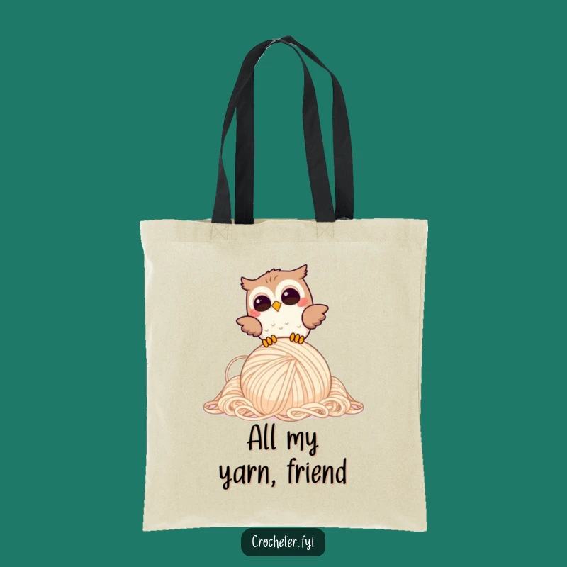 Funny Giggling Owl Tote Bag: Spacious Yarn Dropping Owl Carryall, Funny Gift