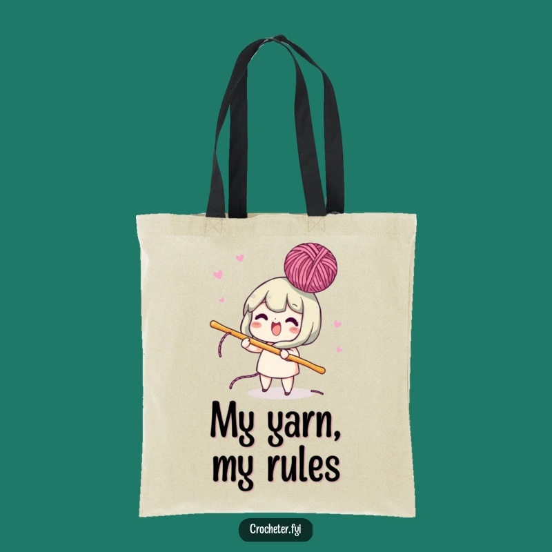 Funny Lively Crochet Hook Tote Bag - Carry Your Fun with this Hilarious Gift!