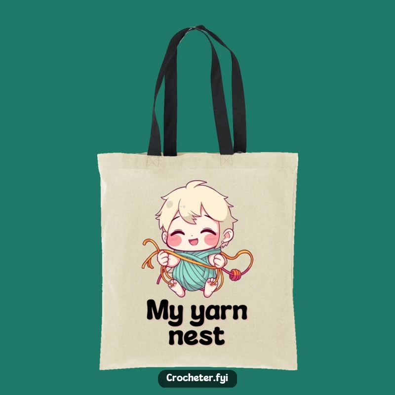 Funny Yarn Tangler Tote Bag: Playful Crafter Funny Gift for Yarn Carriers