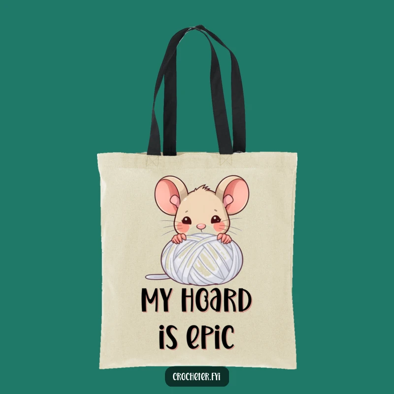 Funny Mouse Yarn Tote Bag: Carry Your Wins in Style