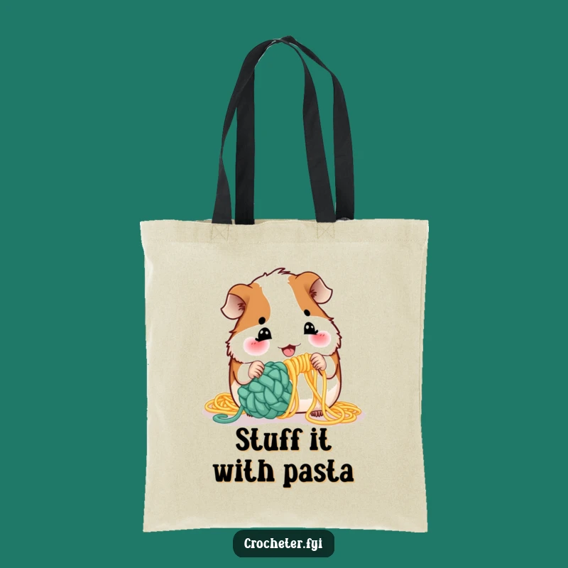 Funny Guinea Pig Crochet Tote Bag: Chic Pet Accessory & Humorous Gift